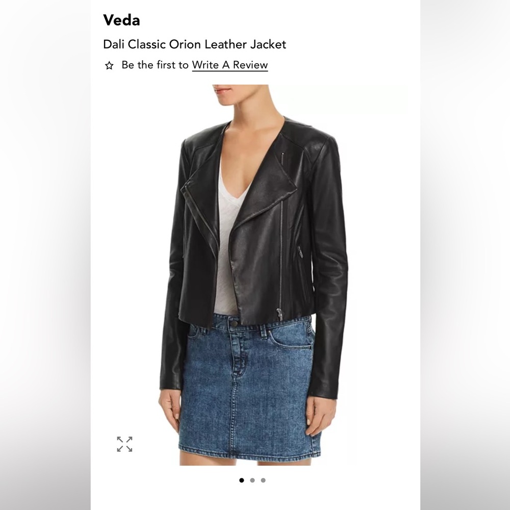 Veda Dali Classic Black Leather Jacket